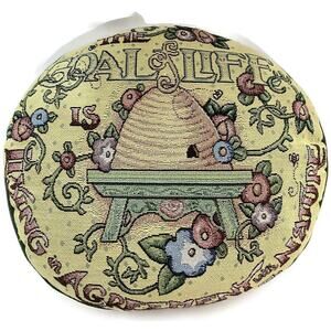 Tapestry Throw Pillow Round The Goal of Life is Living in Agreement With Nature